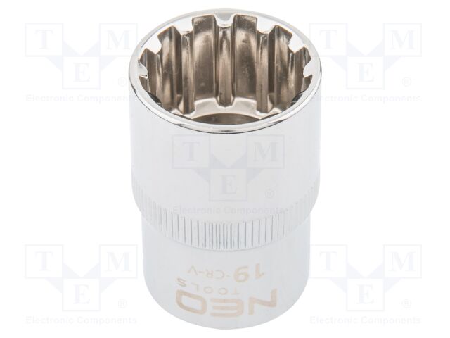 Socket; socket spanner,spline (12-angles); 19mm; 1/2"