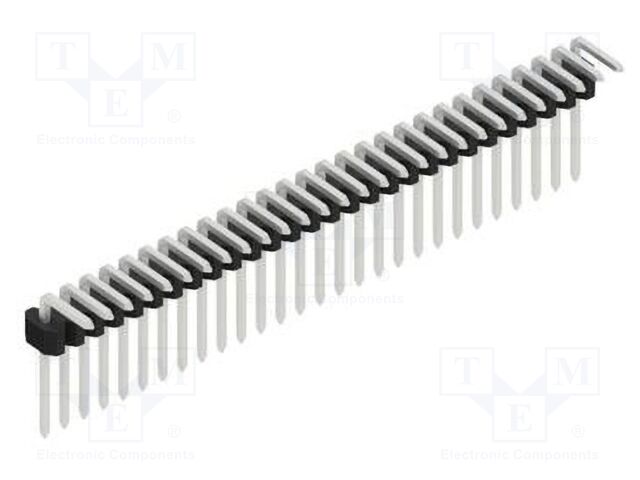 Connector: pin strips; pin header; male; PIN: 28; 1.27mm; THT; 1x28