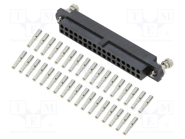 17+17 Pos. Female DIL 24-28AWG Cable Con