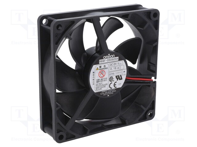 Fan: DC; axial; 92x92x25mm; 99.6m3/h; 39dBA; ball bearing; 3550rpm
