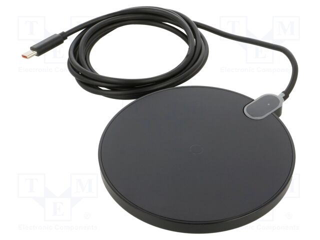 Inductance charger; black; Standard: Qi; 15W; 5V/2A,9V/2A,12V/2A