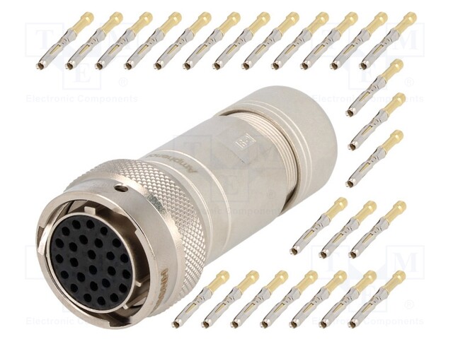 Connector: circular; Series: RT360; plug; female; crimped; PIN: 26