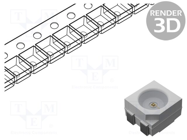 LED; SMD; PLCC4; yellow; 4.8÷15.15lm; 1400÷5600mcd; 3x3.4x2.1mm
