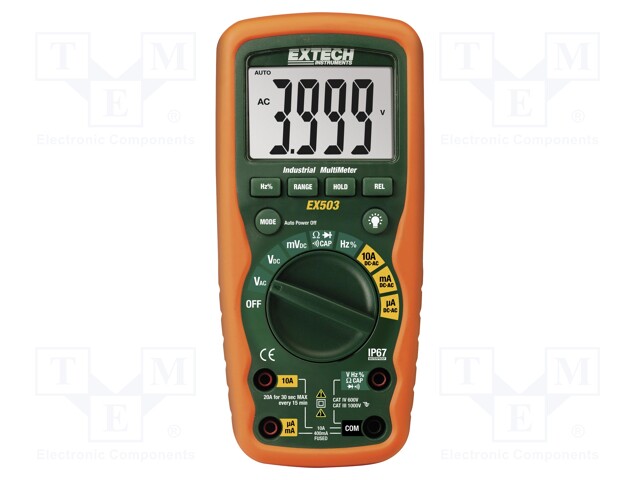 Digital multimeter; LCD (4000); VDC: 0.1mV÷1kV; VAC: 0.1mV÷1kV