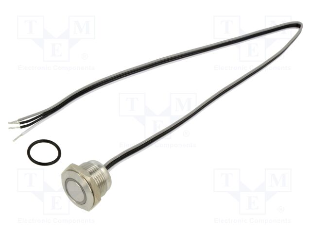 Switch: vandal resistant; Pos: 2; SPST-NO; 50mA/24VDC; IP65; white