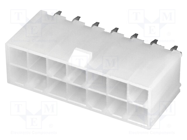 Socket; wire-board; male; Mini-Fit Jr; 4.2mm; PIN: 14; THT; 9A
