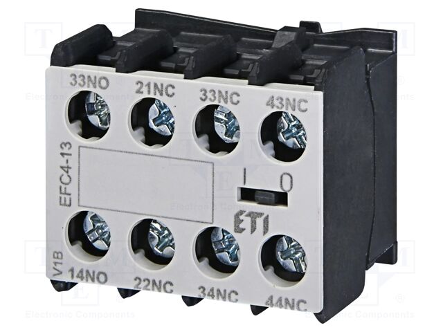 Auxiliary contacts; Series: CECO.4P; Leads: screw; Mounting: front