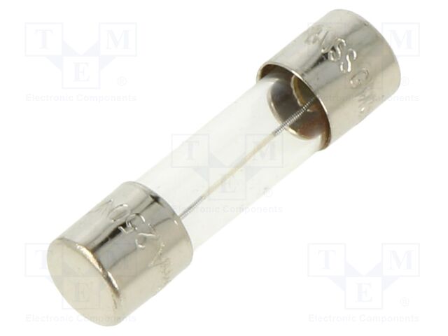 Fuse: fuse; medium time-lag; 500mA; 250VAC; cylindrical,glass