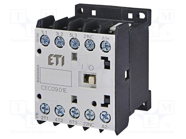 Contactor: 3-pole; NO x3; Auxiliary contacts: NC; 400VAC; 20A; CEC