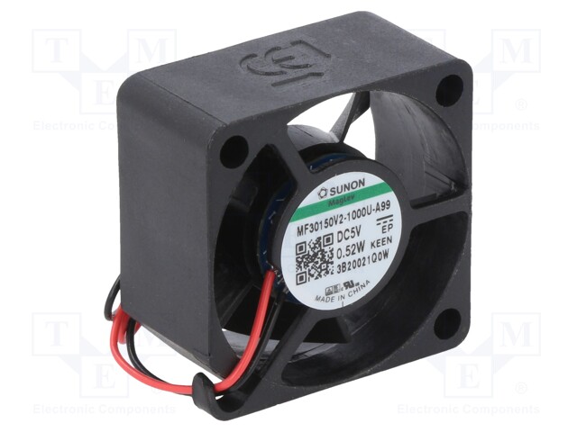 Fan: DC; axial; 5VDC; 30x30x15mm; 8.32m3/h; 20dBA; Vapo; 7300rpm