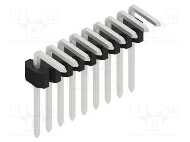 Connector: pin strips; pin header; male; PIN: 9; 1.27mm; THT; 1x9