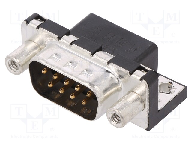 D-Sub; PIN: 9; socket; LD; male; Locking: screws; angled 90°; THT