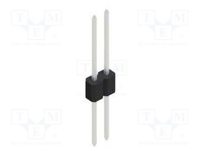 Connector: pin strips; pin header; male; PIN: 2; 1.27mm; THT; 1x2