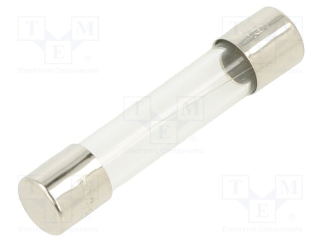 Fuse: fuse; quick blow; cylindrical,glass; 6.3x32mm; brass; AGC