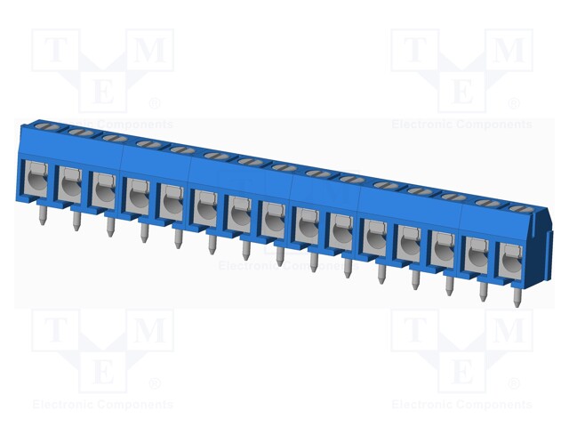 Connector: PCB terminal block; terminal; angled; Plating: tinned