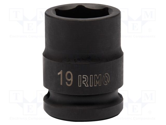 Cap; 6-angles,socket spanner,impact; HEX 19mm; 1/2"; 38mm