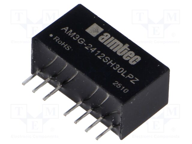 Converter: DC/DC; 3W; Uin: 18÷36V; Uout: 12VDC; Iout: 250mA; SIP8; THT