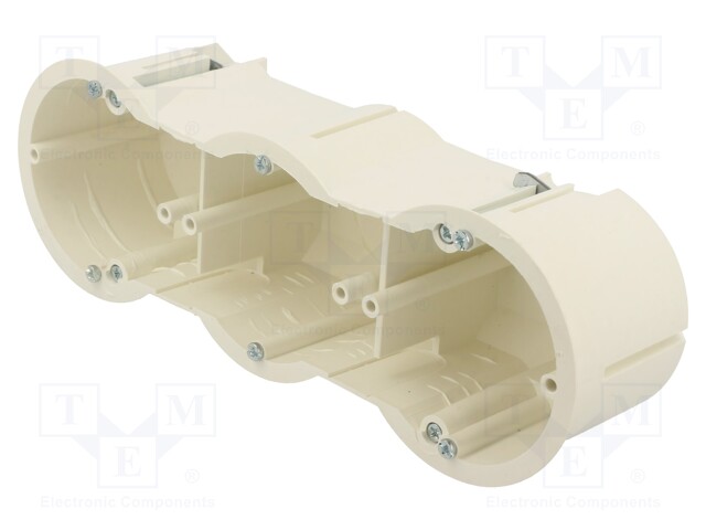 Enclosure: back box; Ø: 63mm; Z: 60mm; plaster embedded; deep; white