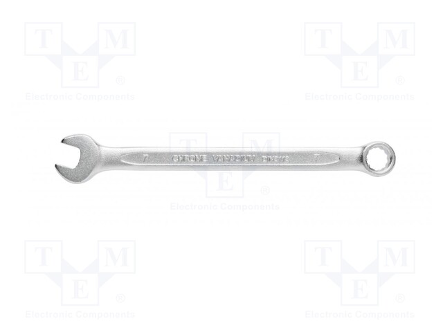 Wrench; combination spanner; 7mm; Chrom-vanadium steel; DIN 3113