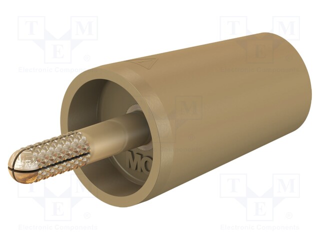 32A; brown; Plating: gold-plated; 42mm; Contacts: brass; adapter