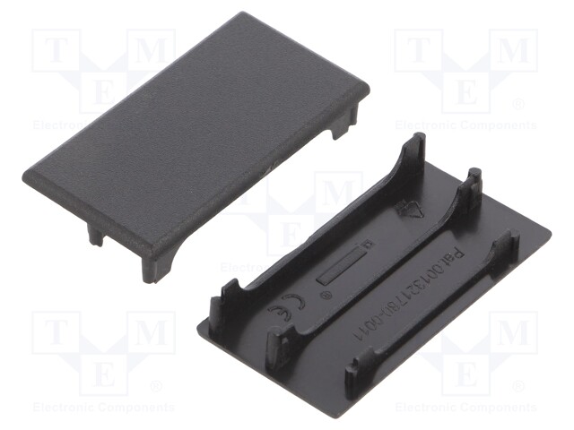 Cap for LED profiles; black; ABS; Application: LOWI; Pcs: 2
