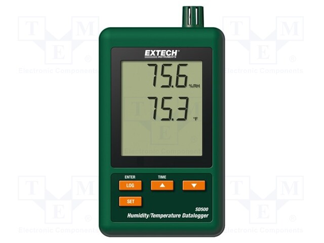 Logger: temperature and humidity; LCD 60x50mm; 0÷50°C; 10÷95%RH