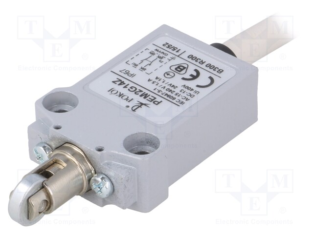 Limit switch; transversal metal roller Ø12mm; NO + NC; 5A; IP67