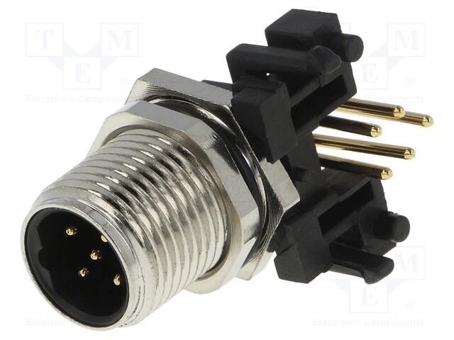 Socket; M12; PIN: 5; male; B code-Profibus; THT; IP65/IP67; 60V; 4A