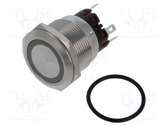 Switch: vandal resistant; Pos: 2; SPDT; 5A/250VAC; IP65; ON-ON; blue