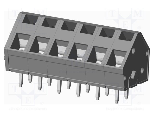 Connector: PCB terminal block; terminal; angled 45°; on PCBs