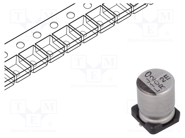 Capacitor: electrolytic; SMD; 10uF; 250VDC; Ø8x10mm; ±20%; 3000h