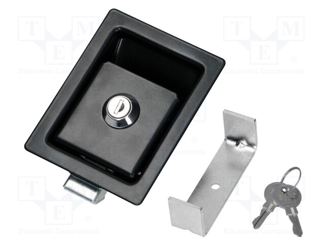 Lock; steel; Clos.lever operation dp: 12.7mm; zinc; W: 127mm