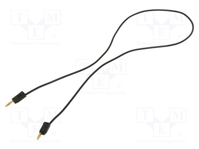 Test lead; 60VDC; 30VAC; 10A; banana plug 2mm,both sides; black