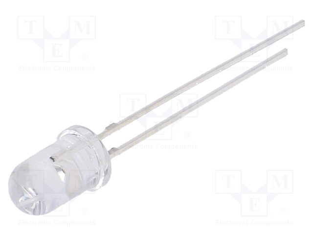 LED; 5mm; orange; 1120÷1560mcd; 30°; Front: convex; Pitch: 2.54mm