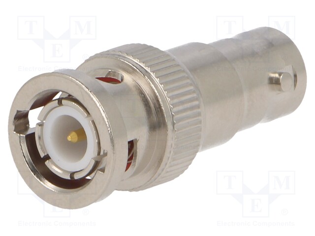 Coupler; BNC socket,BNC plug; straight; 50Ω; teflon