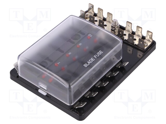 Fuse acces: fuse boxes; fuse: 19mm; 30A; screw; Body: black; UL94V-0