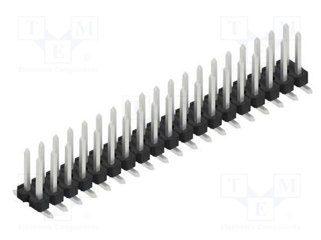 Connector: pin strips; pin header; male; PIN: 38; 2.54mm; SMT; 2x19