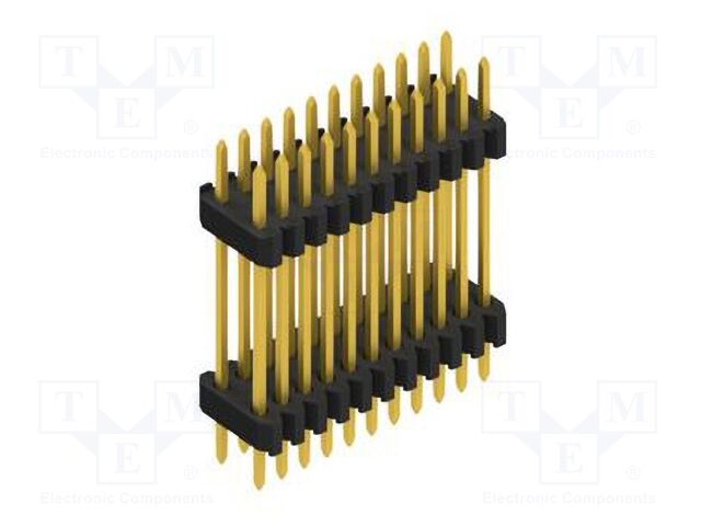 Connector: pin strips; pin header; male; PIN: 22; 1.27mm; THT; 2x11