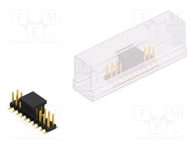 Connector: pin strips; pin header; male; PIN: 20; 2mm; SMT; 2x10