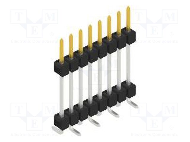 Connector: pin strips; pin header; male; PIN: 8; 2.54mm; SMT; 1x8