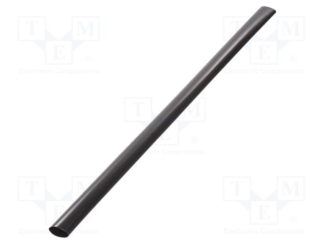 Heat shrink sleeve; glued; 30mm; L: 1m; black; Temp: -25÷125°C