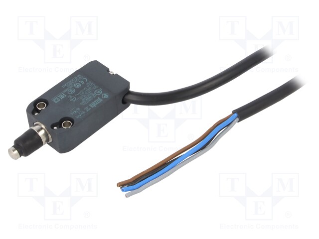 Limit switch; pin plunger Ø7mm with dust protection cap; 10A