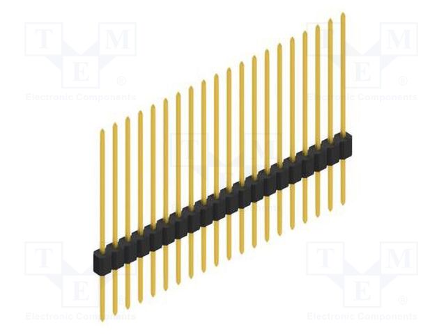 Connector: pin strips; pin header; male; PIN: 20; 1.27mm; THT; 1x20
