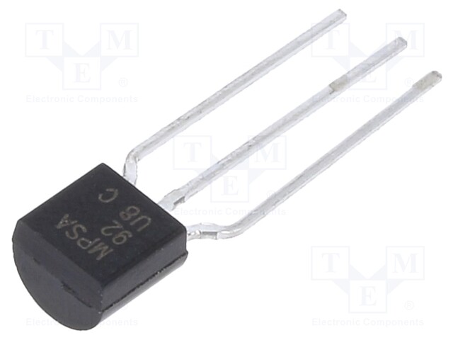 Transistor: PNP; bipolar; 300V; 0.5A; 625mW; TO92