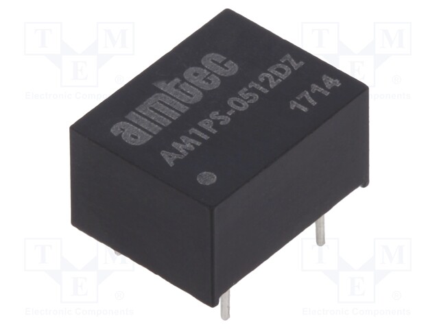Converter: DC/DC; 1W; Uin: 4.5÷5.5V; Uout: 12VDC; Uout2: -12VDC; DIP8