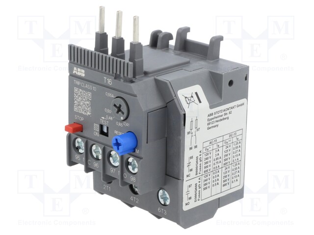 Thermal relay; Series: AF; Leads: screw terminals; 0.41÷0.55A