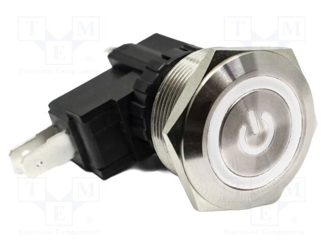 Switch: vandal resistant; SPDT; 15A/250VAC; IP67; ON-ON; white; 3V