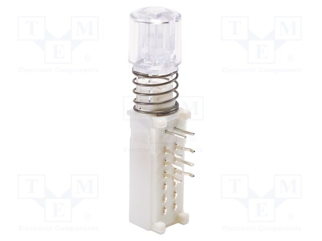 Switch: push-button; Pos: 2; DPDT; 0.3A/30VDC; transparent; THT; 2N