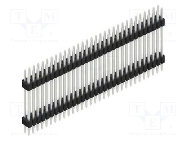 Connector: pin strips; pin header; male; PIN: 62; 1.27mm; THT; 2x31