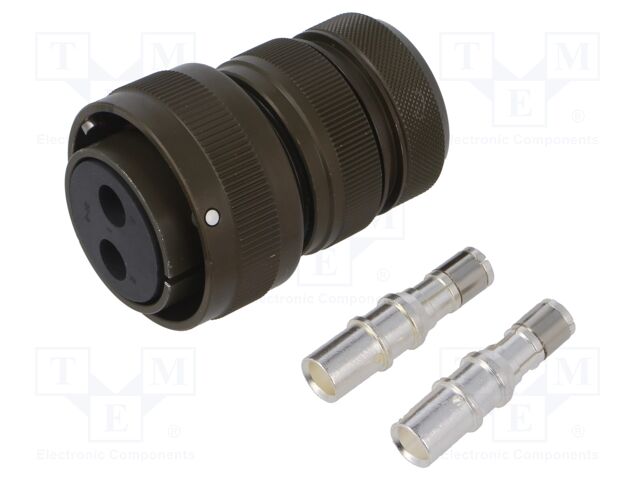 Connector: circular; VG95234; plug; female; PIN: 2; with contacts